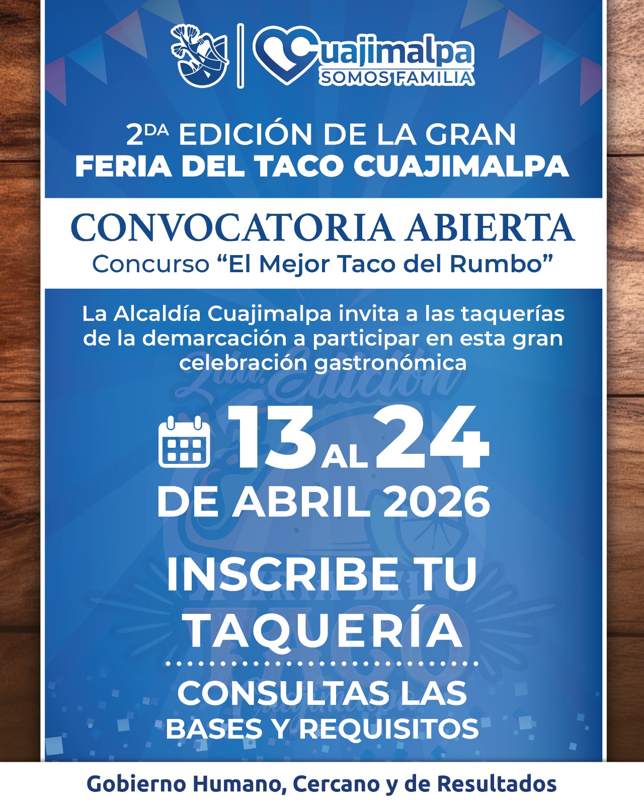 Convocatoria Taquerías 2026